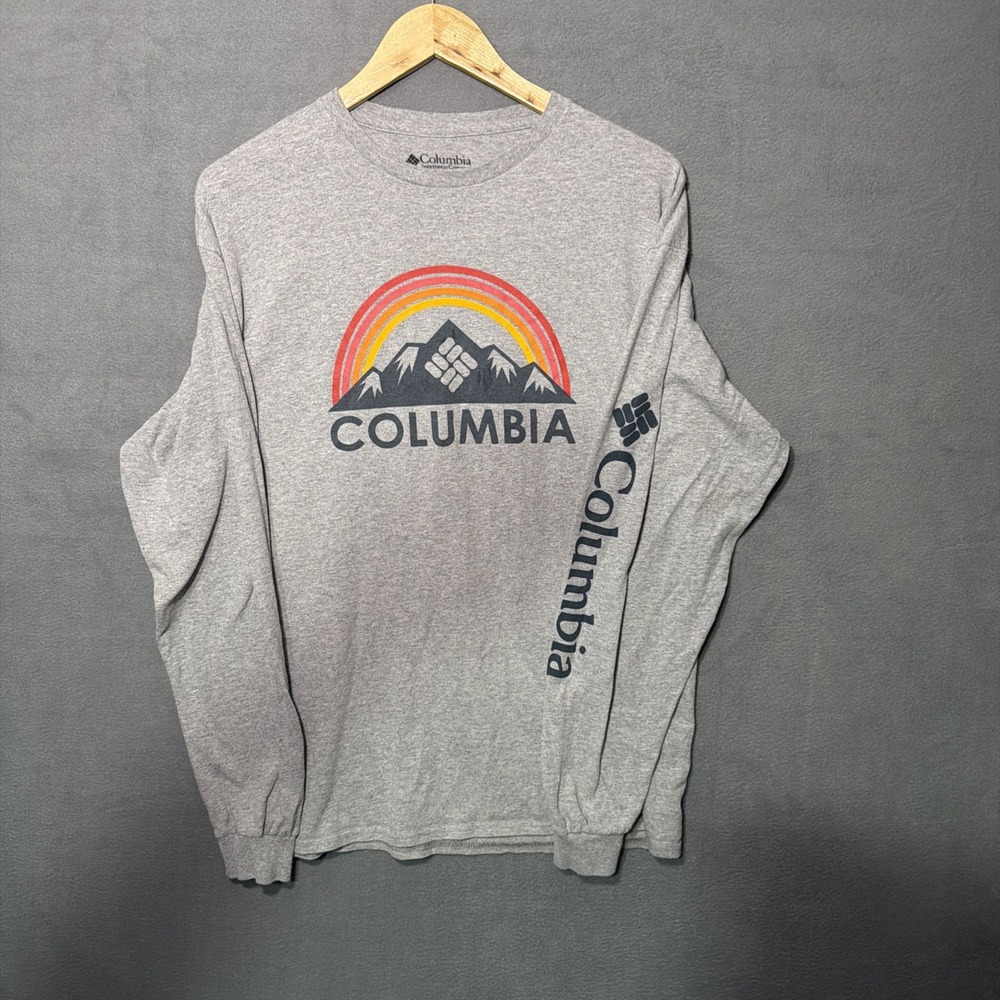 Columbia Sportswear Company Men's Gray Size XL Long Sleeve Graphic Shirt - Picture 2 of 6